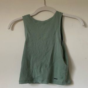 Women’s Green Ribbed Tank Top